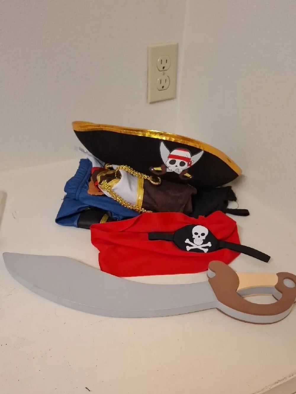 Spooktacular Creations Kids Pirate Costume - Black, Brown, White, Blue